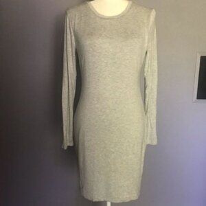 Bar 111 Essentials Gray Long Sleeve Bodycon Dress